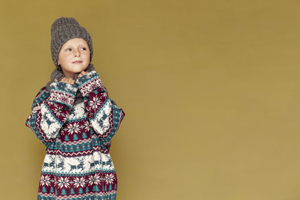 medium shot kid posing with copy space